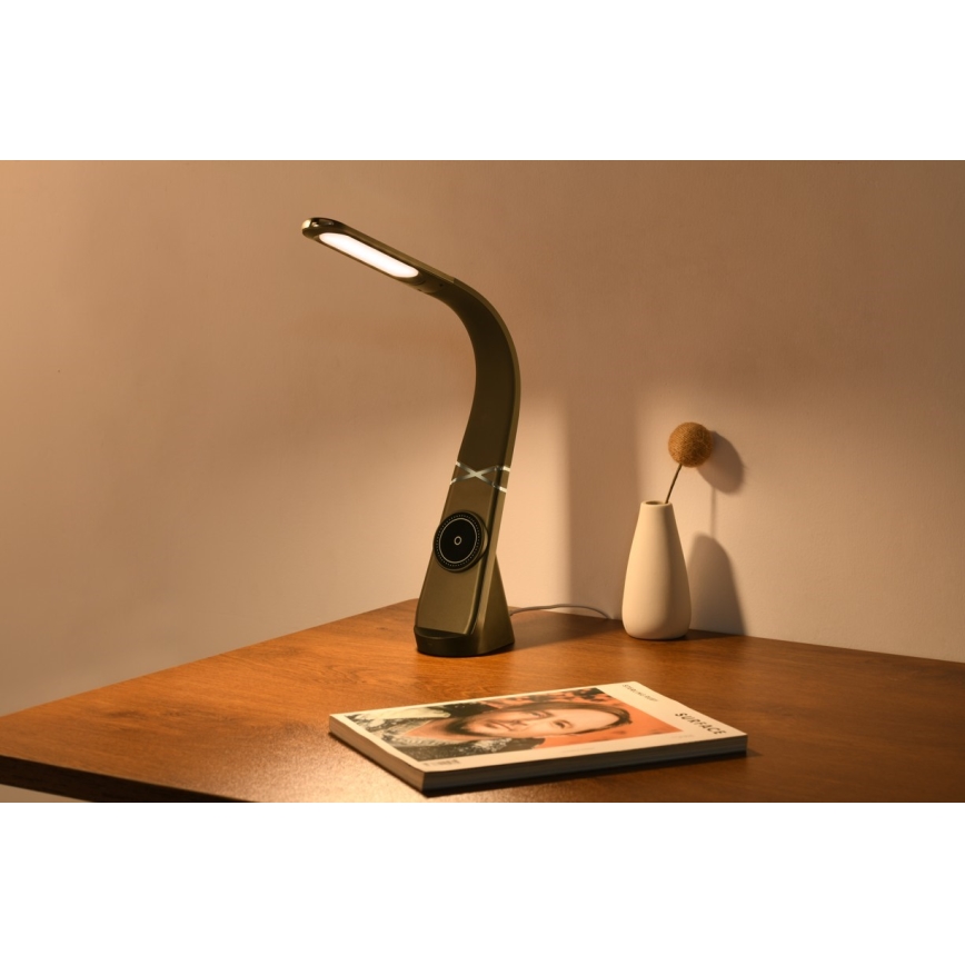 LED-dimbare bureaulamp met draadloze oplaadfunctie MAGIC LED/5W/230V zwart