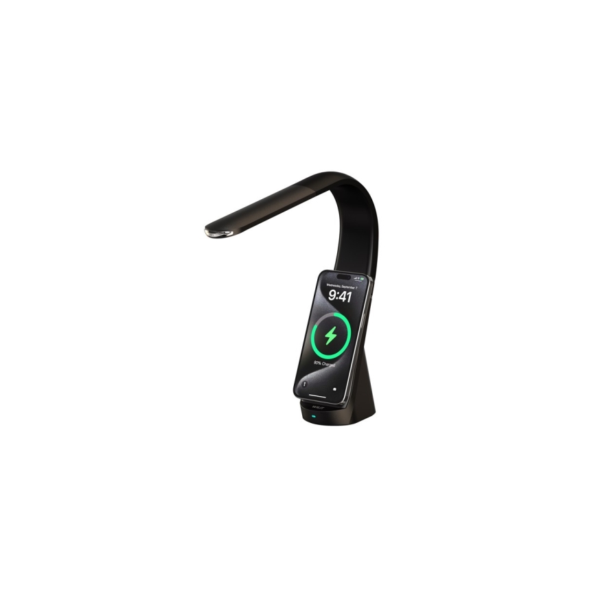 LED-dimbare bureaulamp met draadloze oplaadfunctie MAGIC LED/5W/230V zwart