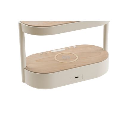 Dimbare LED-tafellamp met wekker en oplaadfunctie TRIPLE DOCK LED/1,5W/5V
