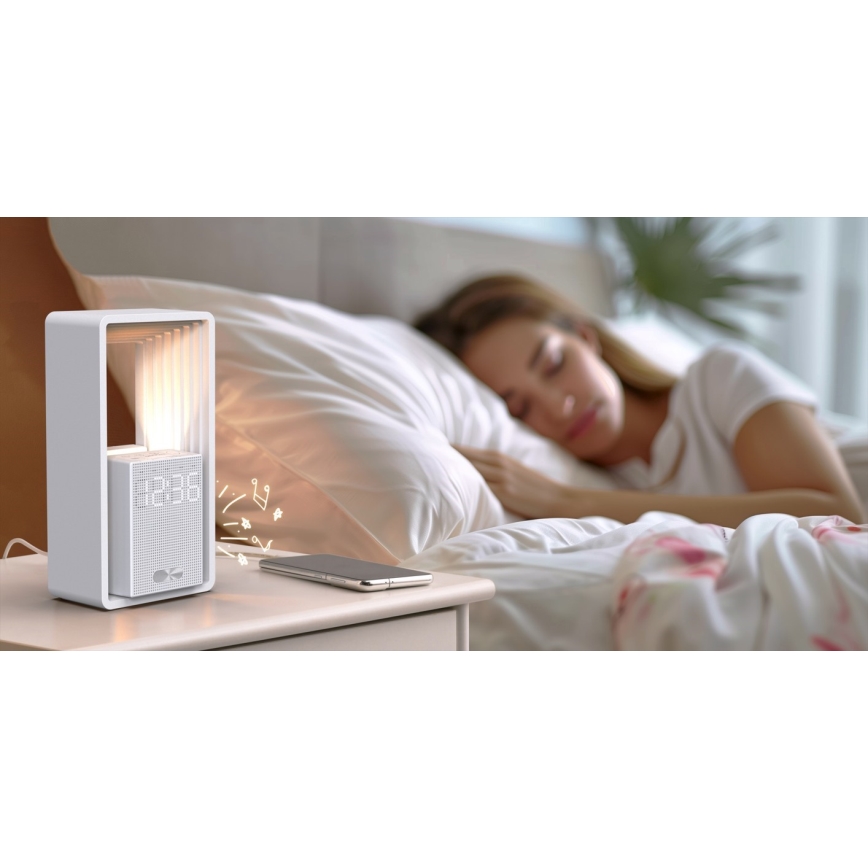 LED-tafellamp met wekker en oplaadfunctie CALM LED/3,5W/5V
