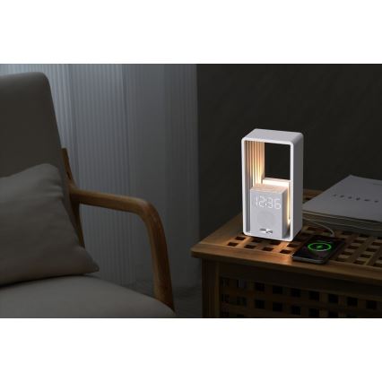 LED-tafellamp met wekker en oplaadfunctie CALM LED/3,5W/5V