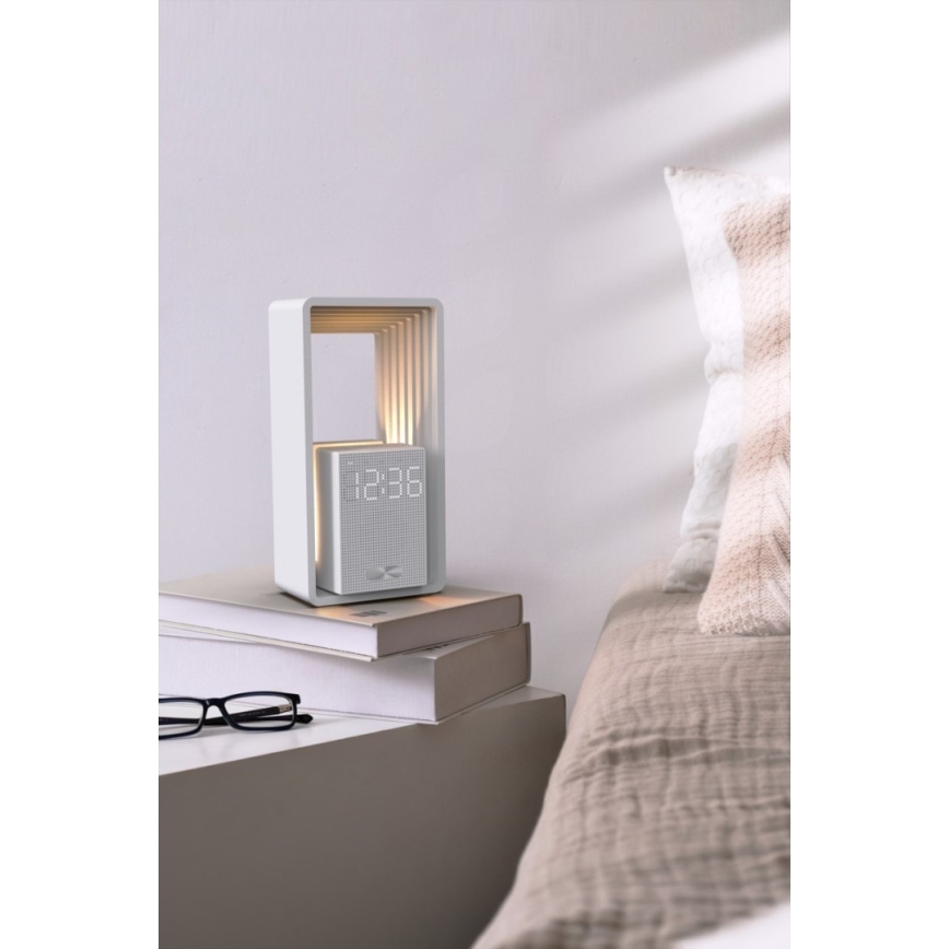 LED-tafellamp met wekker en oplaadfunctie CALM LED/3,5W/5V