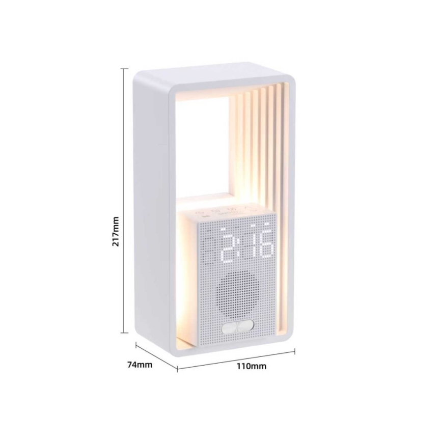 LED-tafellamp met wekker en oplaadfunctie CALM LED/3,5W/5V