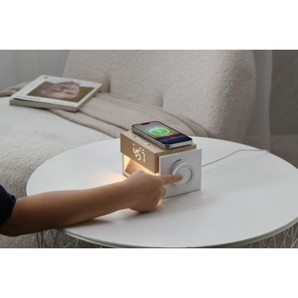 LED-tafellamp met wekker en oplaadfunctie CALM LED/1,2W/5V