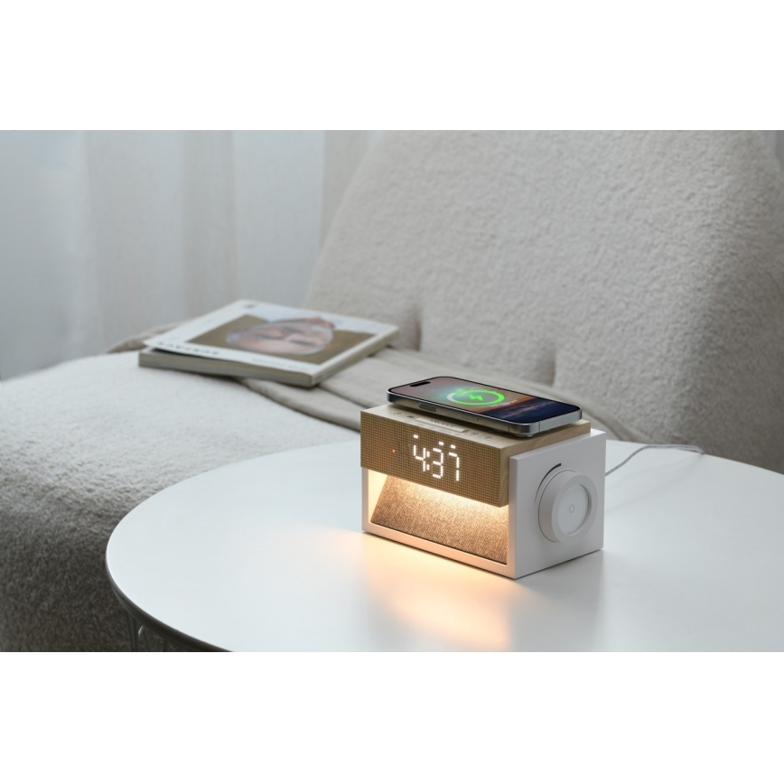 LED-tafellamp met wekker en oplaadfunctie CALM LED/1,2W/5V