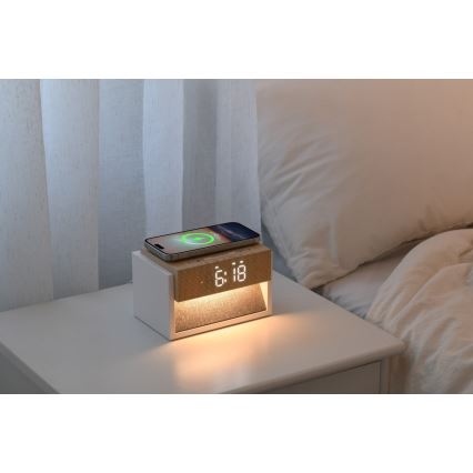 LED-tafellamp met wekker en oplaadfunctie CALM LED/1,2W/5V