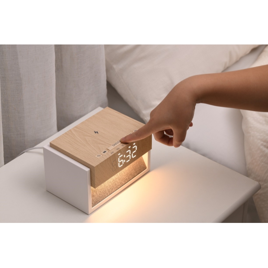 LED-tafellamp met wekker en oplaadfunctie CALM LED/1,2W/5V