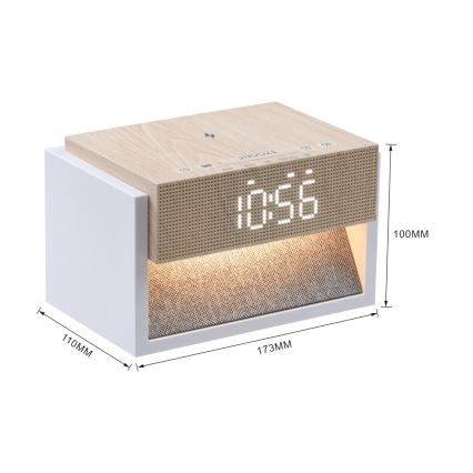 LED-tafellamp met wekker en oplaadfunctie CALM LED/1,2W/5V