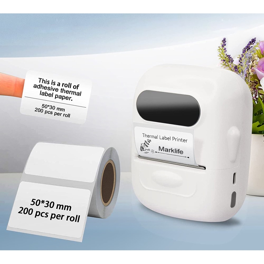 Digitale labelprinter USB-C + zelfklevende etiketten 40x30mm