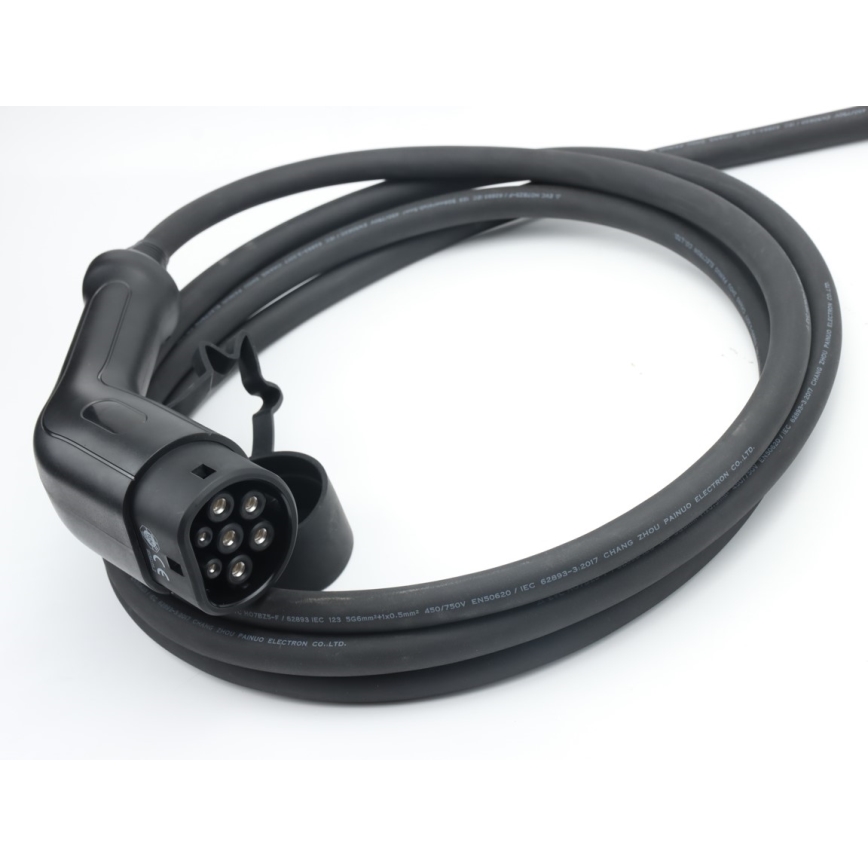 Immax - Draagbaar laadstation voor elektrische voertuigen AC Type 2 16 A / 380 V, 11 kW, met stekker 230 V en 5 m kabel, Wi-Fi Tuya