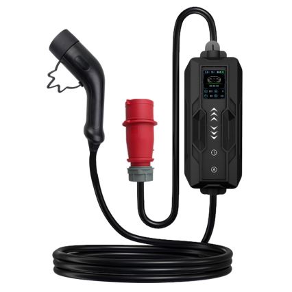 Immax - EV-reislaadstation voor elektrische auto's ​ AC Type 2 16A/380V 11kW + plug 230V, 3,7kW 5m + Etui