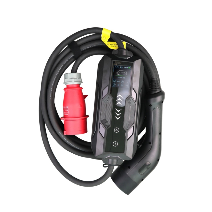 Immax - EV-reislaadstation voor elektrische auto's ​ AC Type 2 16A/380V 11kW + plug 230V, 3,7kW 5m + Etui