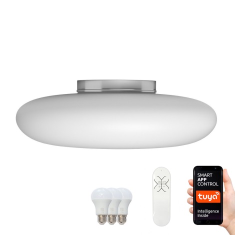 Immax NEO 07061L-LED RGBW Dimbare plafondlamp FUENTE 3xE27/8,5W/100-240V Tuya