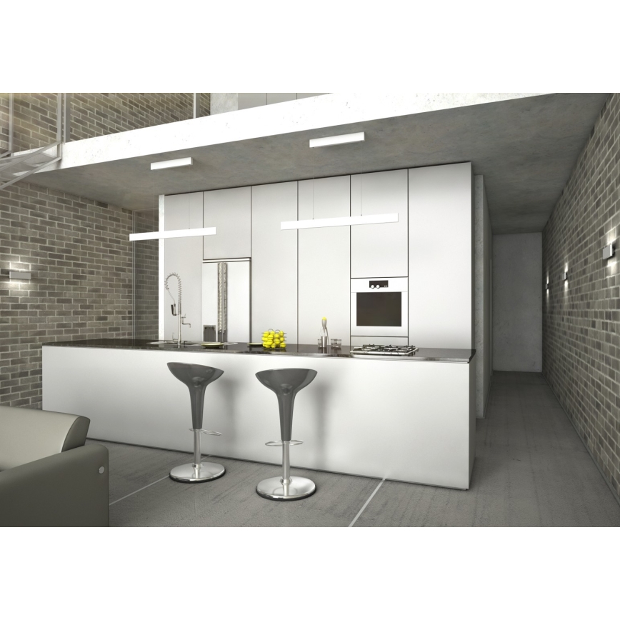 Immax NEO 07075L- Dimbare LED Hanglamp aan een koord LISTON wit LED/18W/230V + AB Tuya
