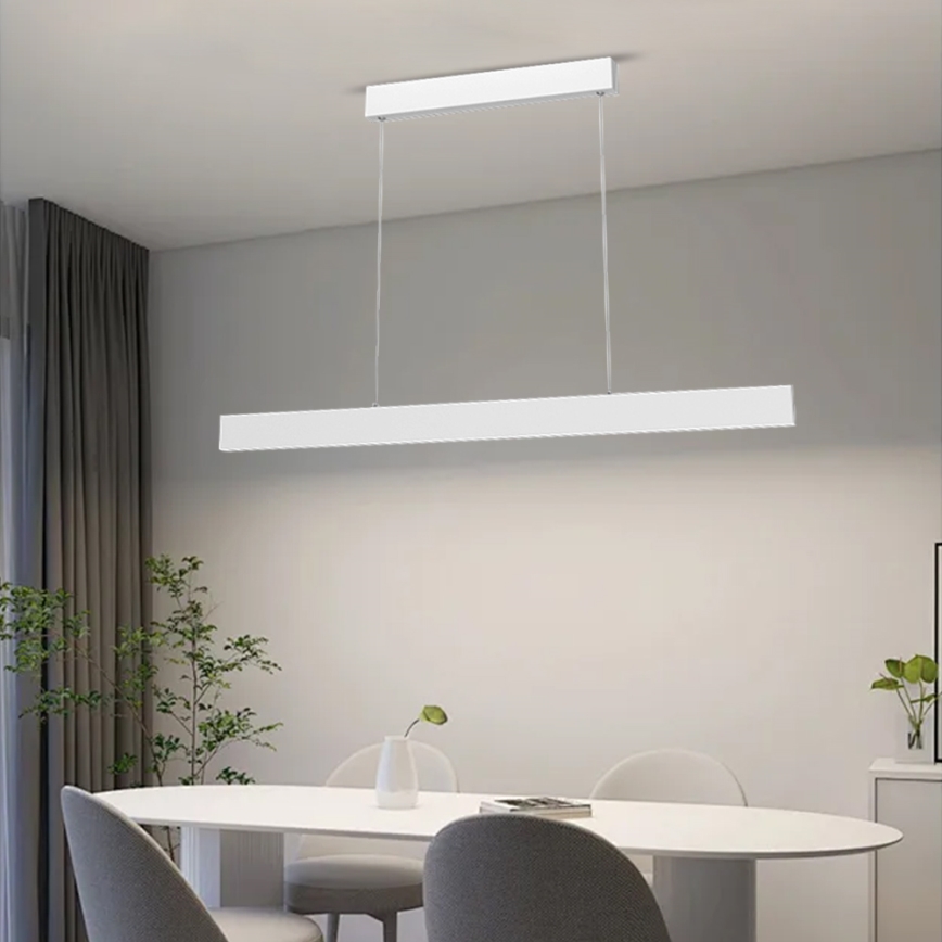 Immax NEO 07075L- Dimbare LED Hanglamp aan een koord LISTON wit LED/18W/230V + AB Tuya