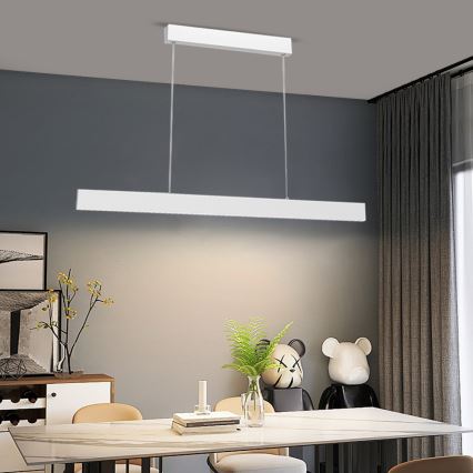 Immax NEO 07075L- Dimbare LED Hanglamp aan een koord LISTON wit LED/18W/230V + AB Tuya