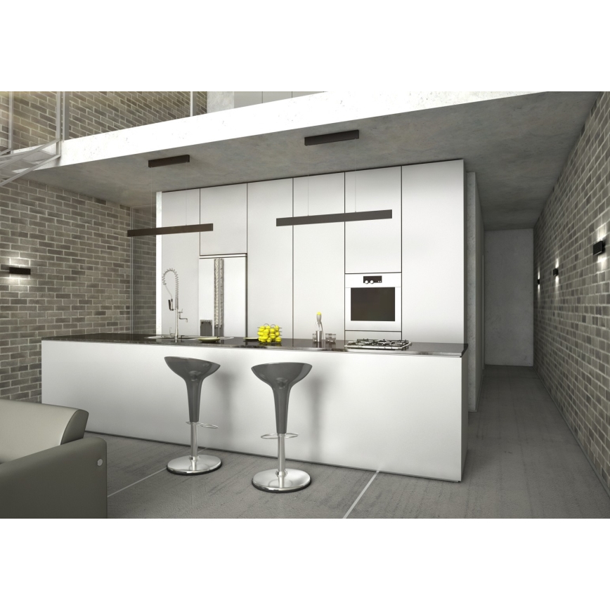 Immax NEO 07076L -  Dimbare LED Hanglamp aan een koord zwart LISTON LED/18W/230V + AB Tuya