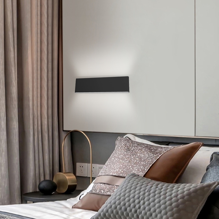 Immax NEO 07086L - LED dimbare wandlamp LISTON LED/8W/230V zwart Tuya + afstandsbediening