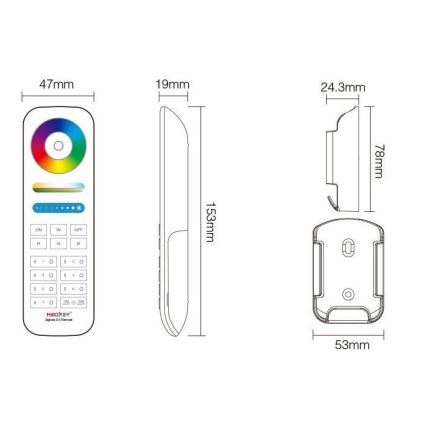Immax NEO 07087-3 - Universeel afstandsbediening RGB+CCT MiBOXER 2xAAA Tuya