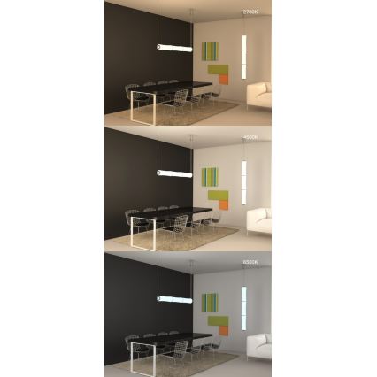 Immax NEO 07102L - LED dimbare hanglamp aan kabel BAMBOOS LED/30W/230V 90 cm Tuya + afstandsbediening