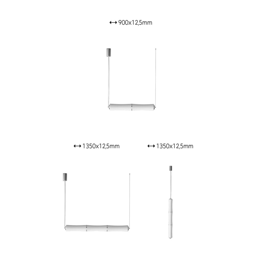 Immax NEO 07102L - LED Hanglamp aan koord dimbaar BAMBOOS LED/30W/230V 90 + AB Tuya