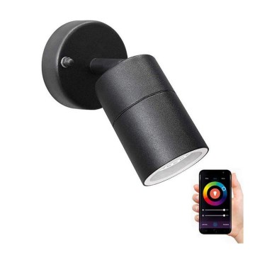 Immax NEO 07118B-2 - Dimbare LED RGB+CCT Wand Spot voor Buiten PARED 1xGU10/5,5W/230V IP65 Tuya