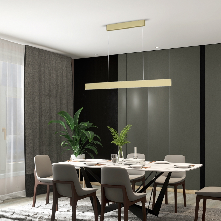 Immax Neo 07128L - LED  Dimbare hanglamp aan een koord LISTON goud LED/18W/230V ZigBee + afstandsbediening Tuya