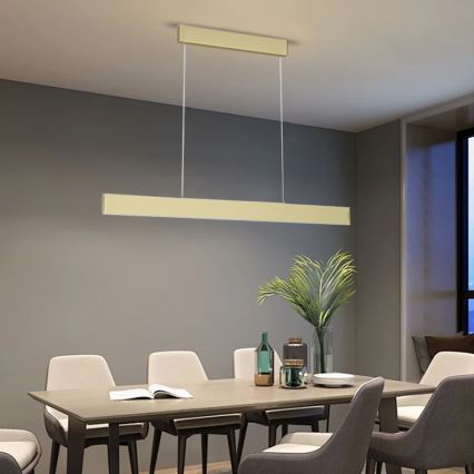 Immax Neo 07128L - LED  Dimbare hanglamp aan een koord LISTON goud LED/18W/230V ZigBee + afstandsbediening Tuya