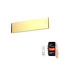 Immax Neo 07129L - LED dimbare wandlamp LISTON LED/8W/230V goudkleurig Tuya + afstandsbediening