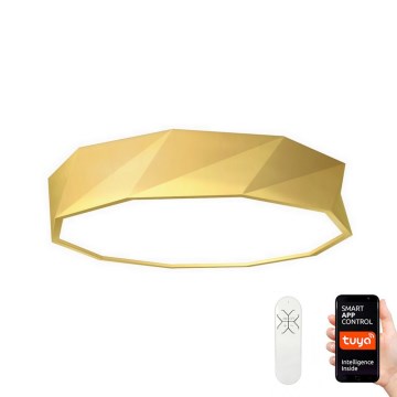 Immax NEO 07132-G60- Dimbare LED SMART Plafond Lamp DIAMANTE LED/43W/230V goud 60 cm + afstandsbediening Tuya ZigBee