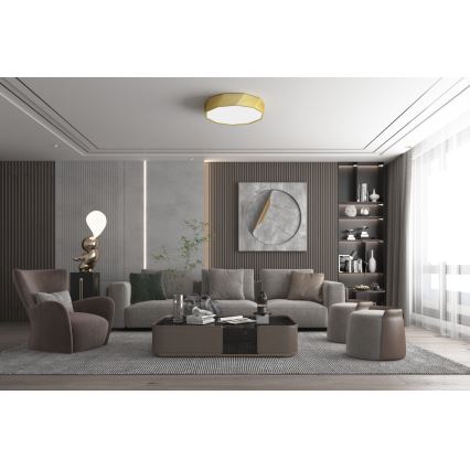 Immax NEO 07132-G60 - LED SMART dimbare plafondlamp DIAMANTE LED/43W/230V goud 60 cm Tuya ZigBee + afstandsbediening