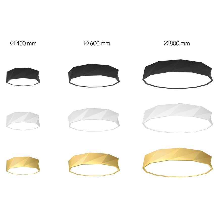 Immax NEO 07132-G60 - LED SMART dimbare plafondlamp DIAMANTE LED/43W/230V goud 60 cm Tuya ZigBee + afstandsbediening