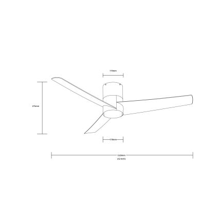 Immax NEO 07135-B - LED dimbare plafondventilator FRESH LED/18W/230V Wi-Fi Tuya zwart + afstandsbediening