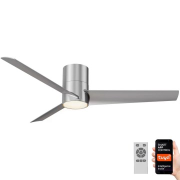Immax NEO 07135-S - LED dimbare plafondventilator FRESH LED/18W/230V Wi-Fi Tuya mat chroom + afstandsbediening