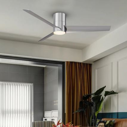 Immax NEO 07135-S - LED dimbare plafondventilator FRESH LED/18W/230V Wi-Fi Tuya mat chroom + afstandsbediening