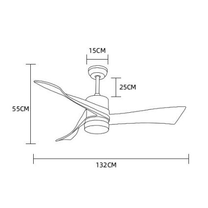 Immax NEO 07136-B - LED dimbare plafondventilator SOFISTICADO LED/18W/230V eiken Wi-Fi Tuya + afstandsbediening