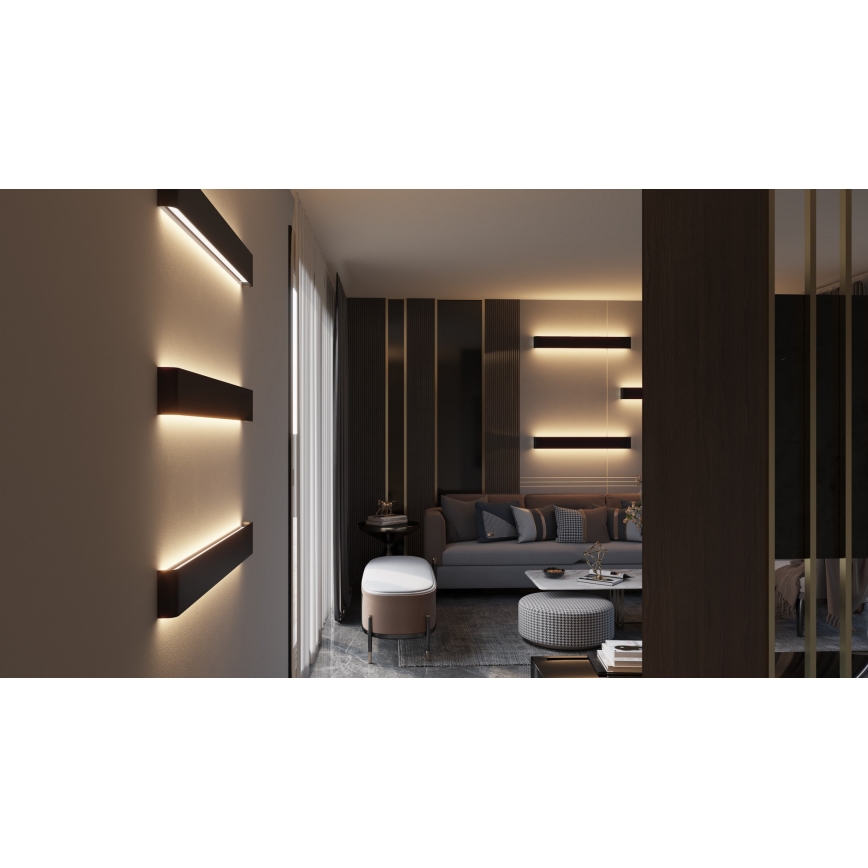 Immax NEO 07137-B - LED SMART Dimbare wandlamp LINEA zwart LED/40W/230V + afstandsbediening 76 cm Tuya ZigBee