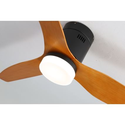 Immax NEO 07142-B - LED Plafondventilator NEO LITE VENTO LED/18W/230V Tuya Wi-Fi zwart/hout + afstandsbediening