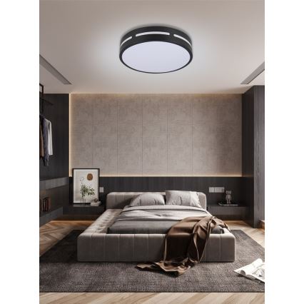 Immax NEO 07152-B30 - Dimbare LED Plafond Lamp NEO LITE PERFECTO LED/24W/230V Wi-Fi Tuya zwart + afstandsbediening