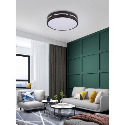 Immax NEO 07152-B40 - Dimbare LED Plafond Lamp NEO LITE PERFECTO LED/24W/230V Wi-Fi Tuya zwart + afstandsbediening