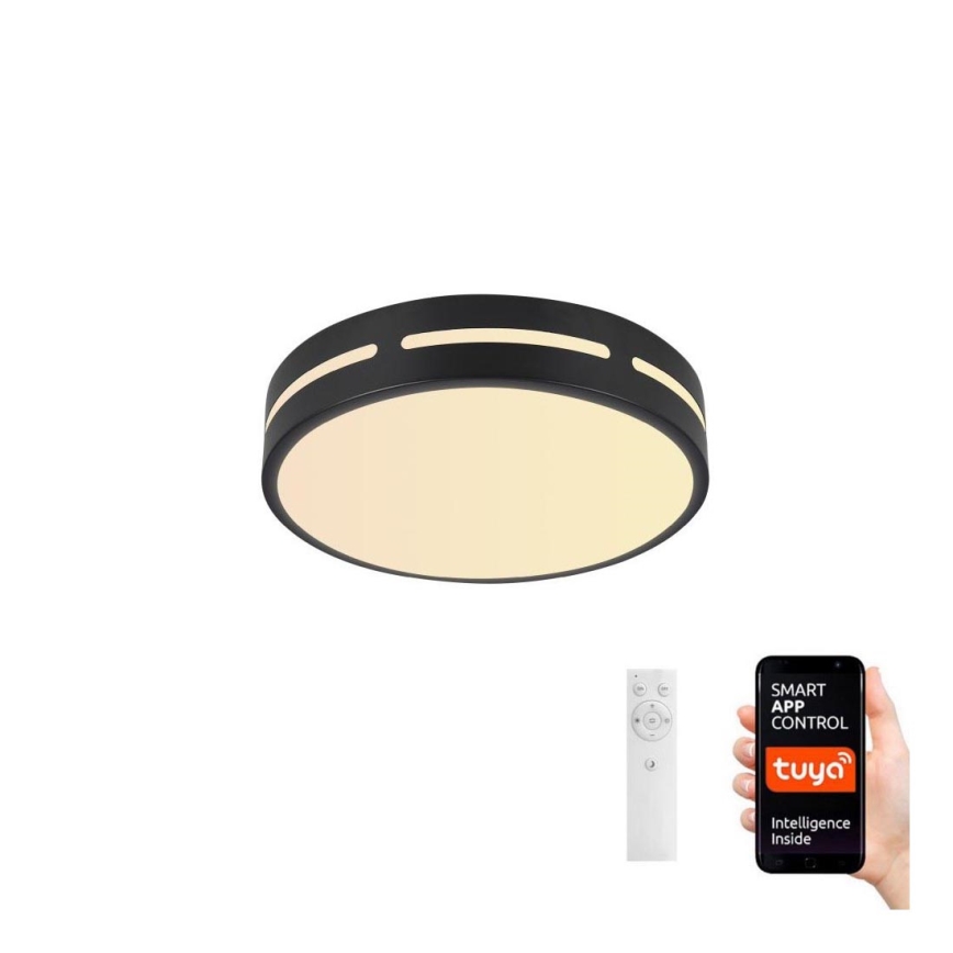 Immax NEO 07152-B40 - Dimbare LED Plafond Lamp NEO LITE PERFECTO LED/24W/230V Wi-Fi Tuya zwart + afstandsbediening