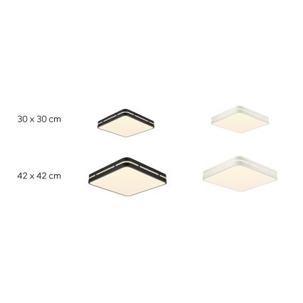 Immax NEO 07154-B30 - Dimbare LED Plafond Lamp NEO LITE PERFECTO LED/24W/230V Wi-Fi Tuya zwart + afstandsbediening