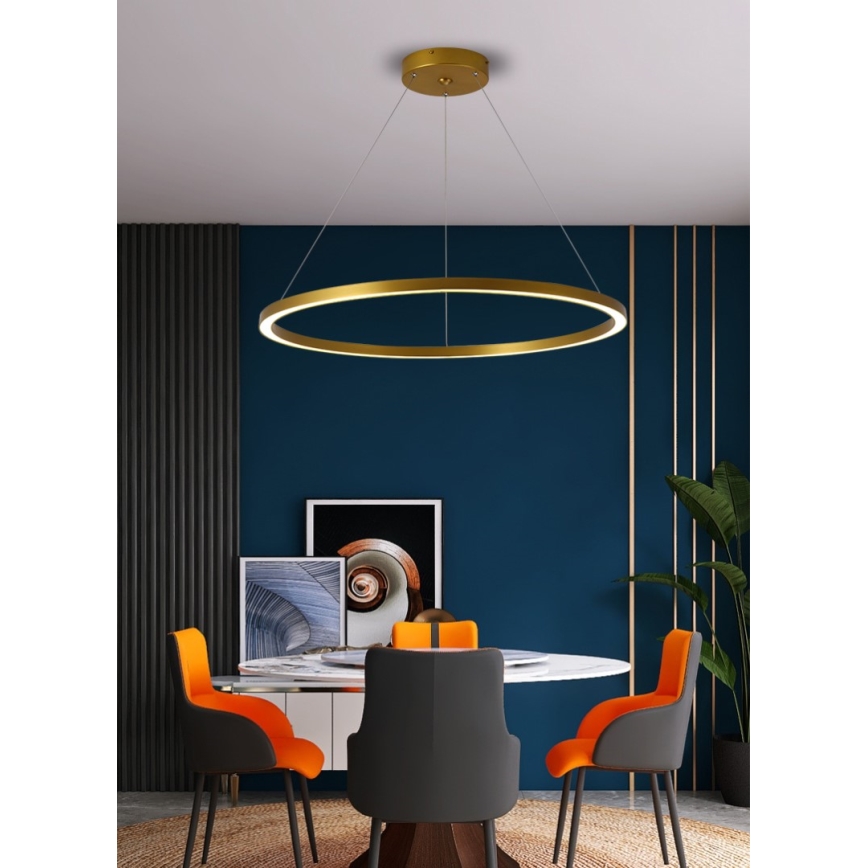 Immax NEO 07159-G80 - LED dimbare hanglamp aan snoer FINO LED/60W/230V Tuya goud + afstandsbediening