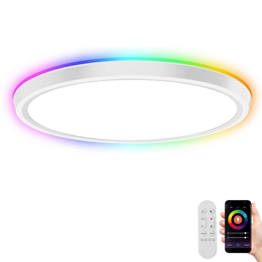 Immax NEO 07164-40 - LED RGB+CCT Dimbare plafondlamp NEO LITE TUDO LED/50W/230V Wi-Fi Tuya +remote bediening