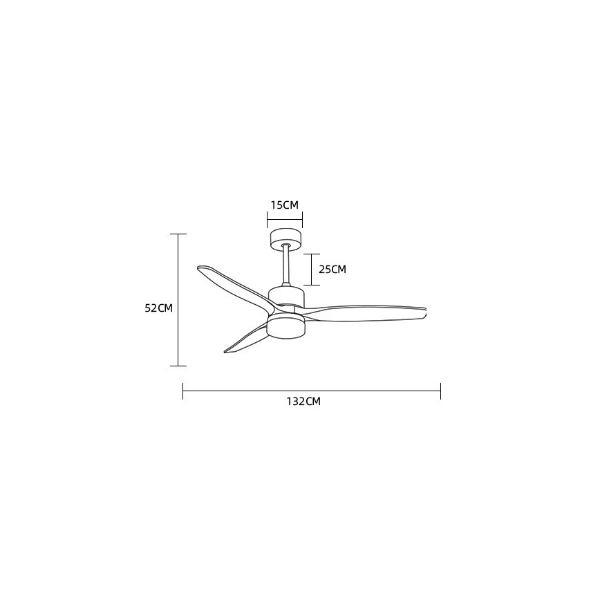 Immax NEO 07165-S - LED-plafondventilator ELEGANTE LED/18W/230V eiken Wi-Fi Tuya + afstandsbediening