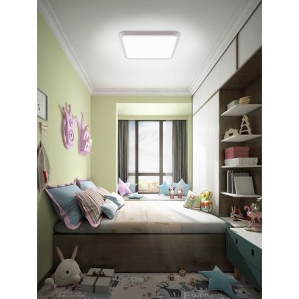 Immax NEO 07168-W40 - LED RGB+CCT Dimbare plafondlamp NEO LITE TUDO LED/50W/230V Wi-Fi Tuya wit + afstandsbediening