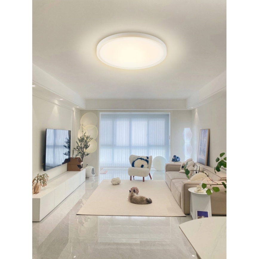 Immax NEO 07169-W60 - LED RGB+CCT Dimbare plafondlamp NEO LITE TUDO 65W/230V 2700-6500K Wi-Fi Tuya + afstandsbediening wit