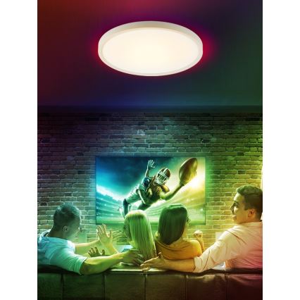 Immax NEO 07169-W60 - LED RGB+CCT Dimbare plafondlamp NEO LITE TUDO 65W/230V 2700-6500K Wi-Fi Tuya + afstandsbediening wit