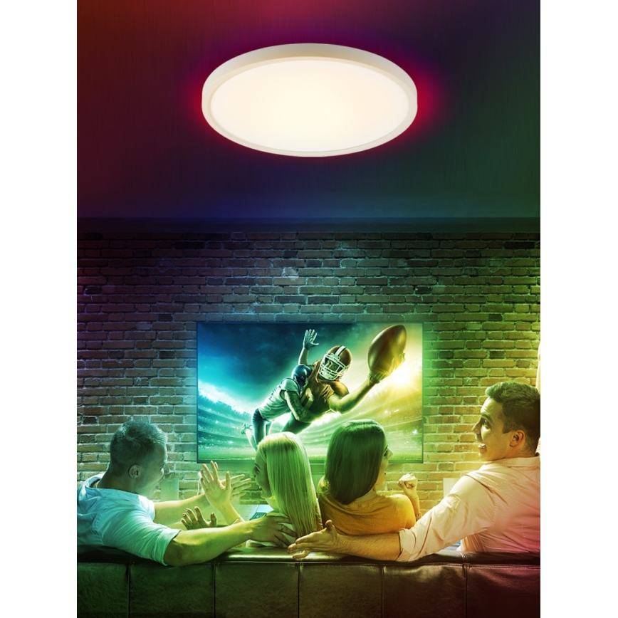 Immax NEO 07169-W60 - LED RGB+CCT Dimbare plafondlamp NEO LITE TUDO 65W/230V 2700-6500K Wi-Fi Tuya + afstandsbediening wit