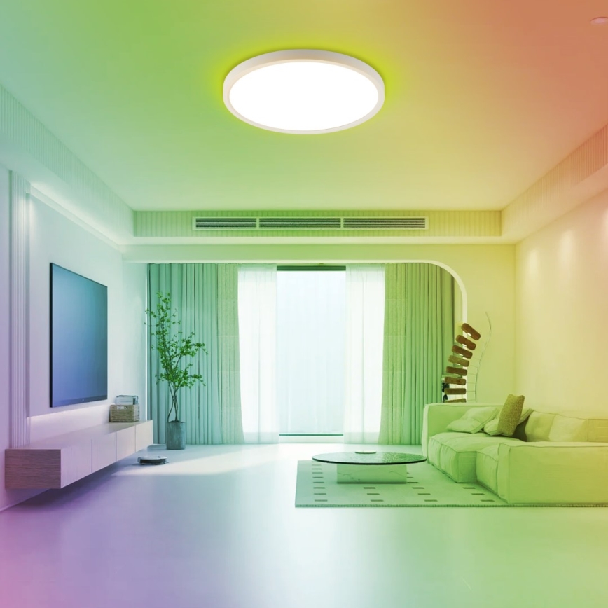 Immax NEO 07169-W60 - LED RGB+CCT Dimbare plafondlamp NEO LITE TUDO 65W/230V 2700-6500K Wi-Fi Tuya + afstandsbediening wit